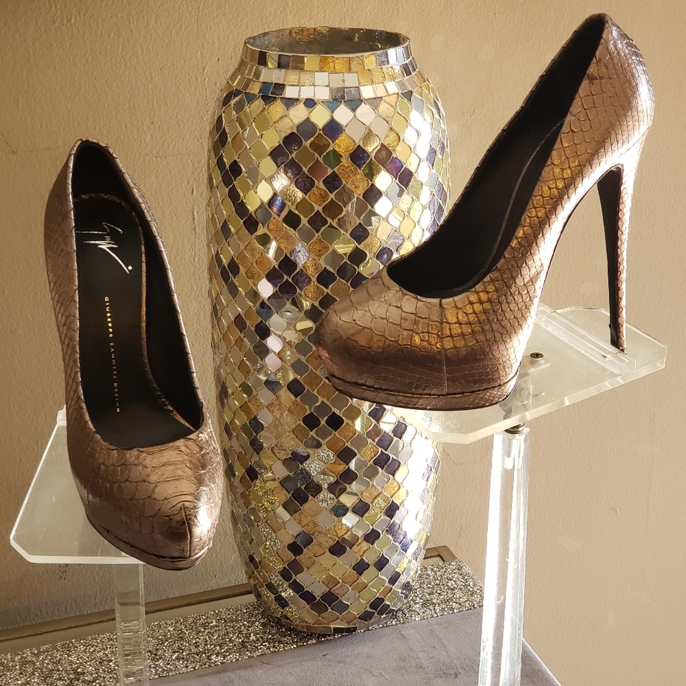 Giuseppe Zanotti Metallic Python Pumps - image 1